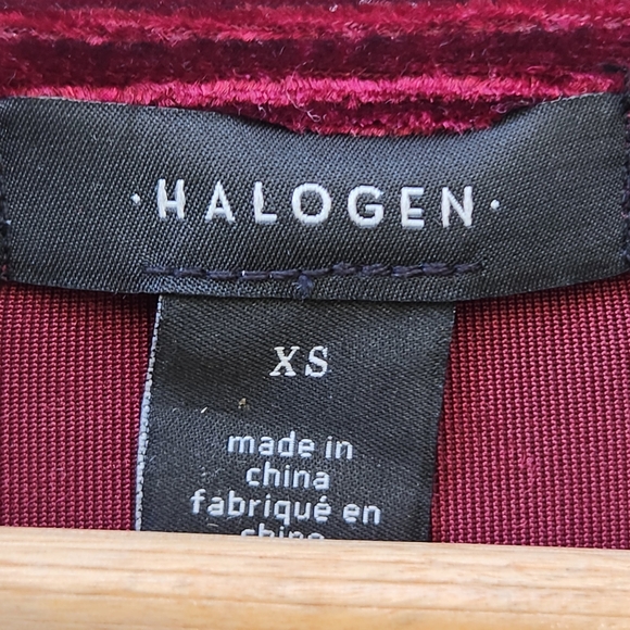 HALOGEN Women’s Dress Extra Small Burgundy Velvet Holiday Whimsigoth - Picture 3 of 11